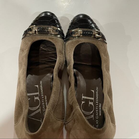 AGL Brown Horsebit‎ Cap Toe Ballet Flats Size 38.5 - Picture 8 of 10